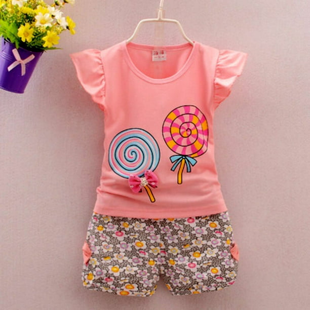 Ropa para ninos conjunto de verano para ninos de 0 a 4 anos camisetas sin mangas para ninas chaleco Pantalones cortos ropa de 2 uds pijamas de algodon para ninos 90 2T