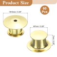 thumbnail image 2 of 60Pack Metal Locking Pin Backs, Pin Keepers Locking Clasp, Gold, 2 of 7