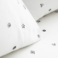 thumbnail image 2 of Safdie & Co. 4-piece Modern Polyester Gaming Double Sheet Set in White/Black, 2 of 3