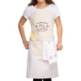 thumbnail image 3 of Mainstays Chef Kitchen Apron, 28" x 32" Cotton Apron with Pocket for Cooking, Baking, Gardening, Beige Sourdough Bread Club, 3 of 6