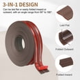 thumbnail image 3 of Uxcell Wall Corner Protector 2.4" x 29.5 ft, Self Adhesive Wall Guard Brown, 3 of 5