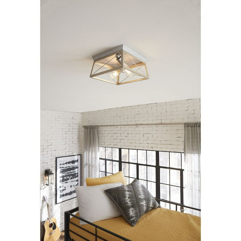 Galvanized flush mount ceiling light deals