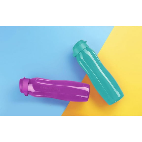 Tupperware Aquaslim 1 L Water Bottles Fliptop 2 color in 1 set (Multicolor )