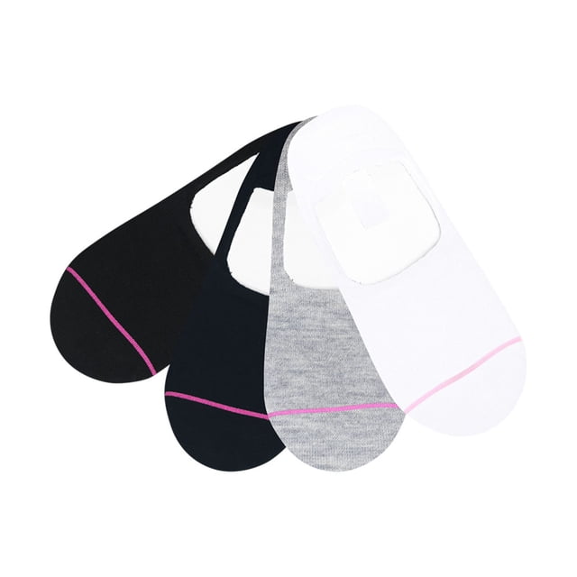 Tin Hanes para Mujer, No show Poliéster Liso 4 Pares Multicolor Unitalla