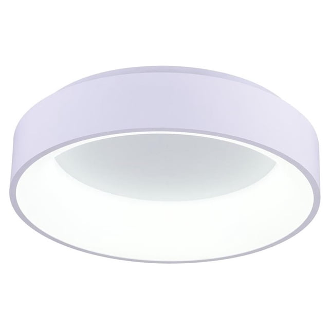 CWI Lighting Arenal LED Drum Shade Flush Mount With White Finish