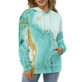 thumbnail image 4 of Abstract Turquoise Marble Art 3d Sweatshirts Hoodie Fashion Casual Personality Men's Women Street Hoodie Pullovers Long Sleeve Comfortable Top, 4 of 6