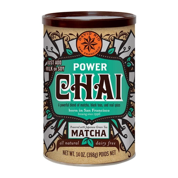 David Rio Power Chai Matcha Powdered Tea cs 6/14 oz