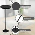 thumbnail image 4 of Small Round Side Table, Metal Drink Table for Living Room Bedroom, Black, 4 of 6