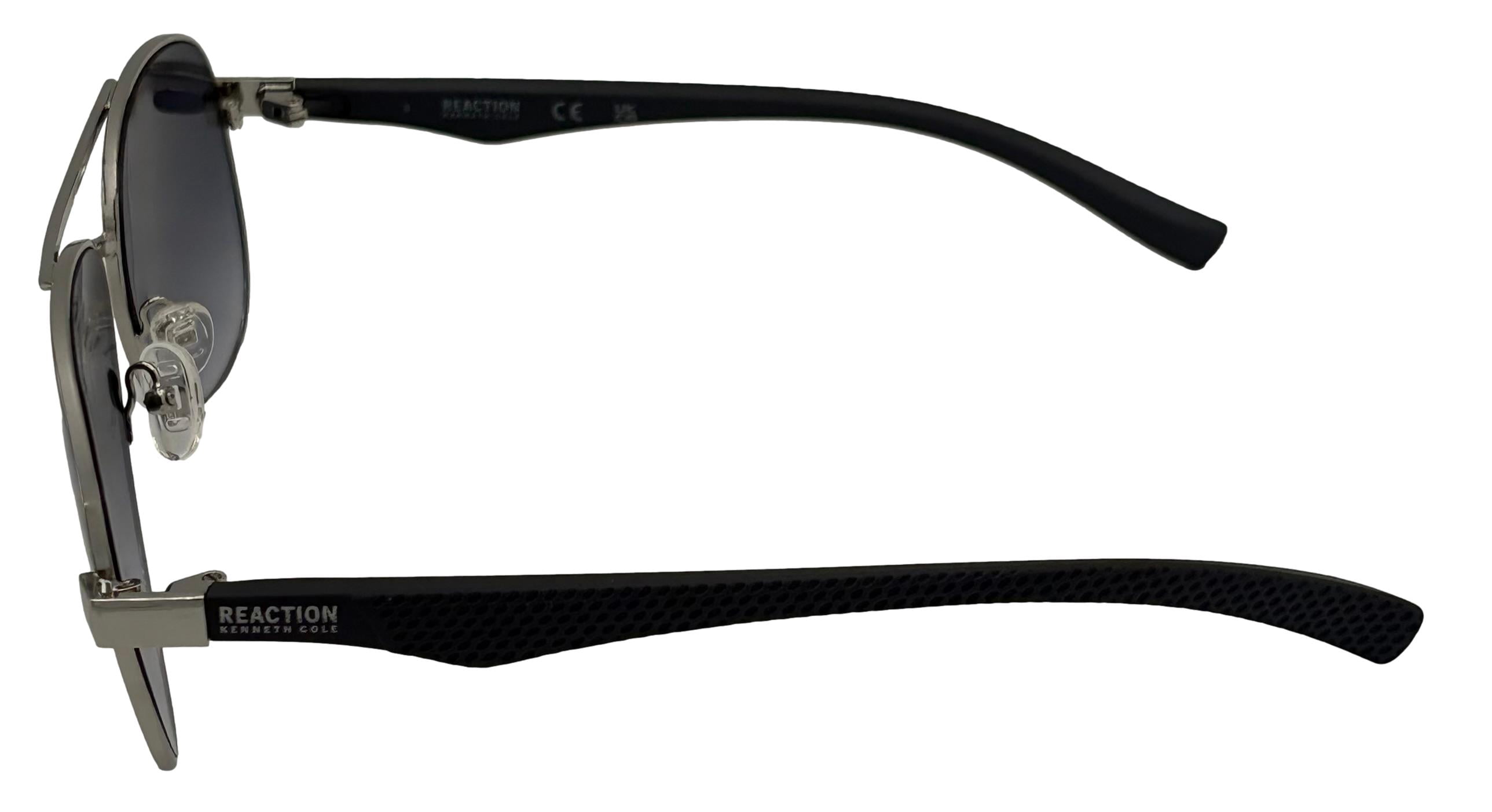 Kenneth Cole Reaction Mens Nickeltin Metal Aviator Sunglass, KC1431. 10W