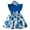 Blue, variant on FINALGANG Toddler Children Girls Fly Sleeve Flowers Prints Bowknot Dresses Sundress Headband Suit Kids Daily Wear 2-3 Years