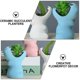 thumbnail image 1 of Blue Ceramic Cartoon Animal Flower Pot for Desktop Decor 2Pcs, 1 of 2