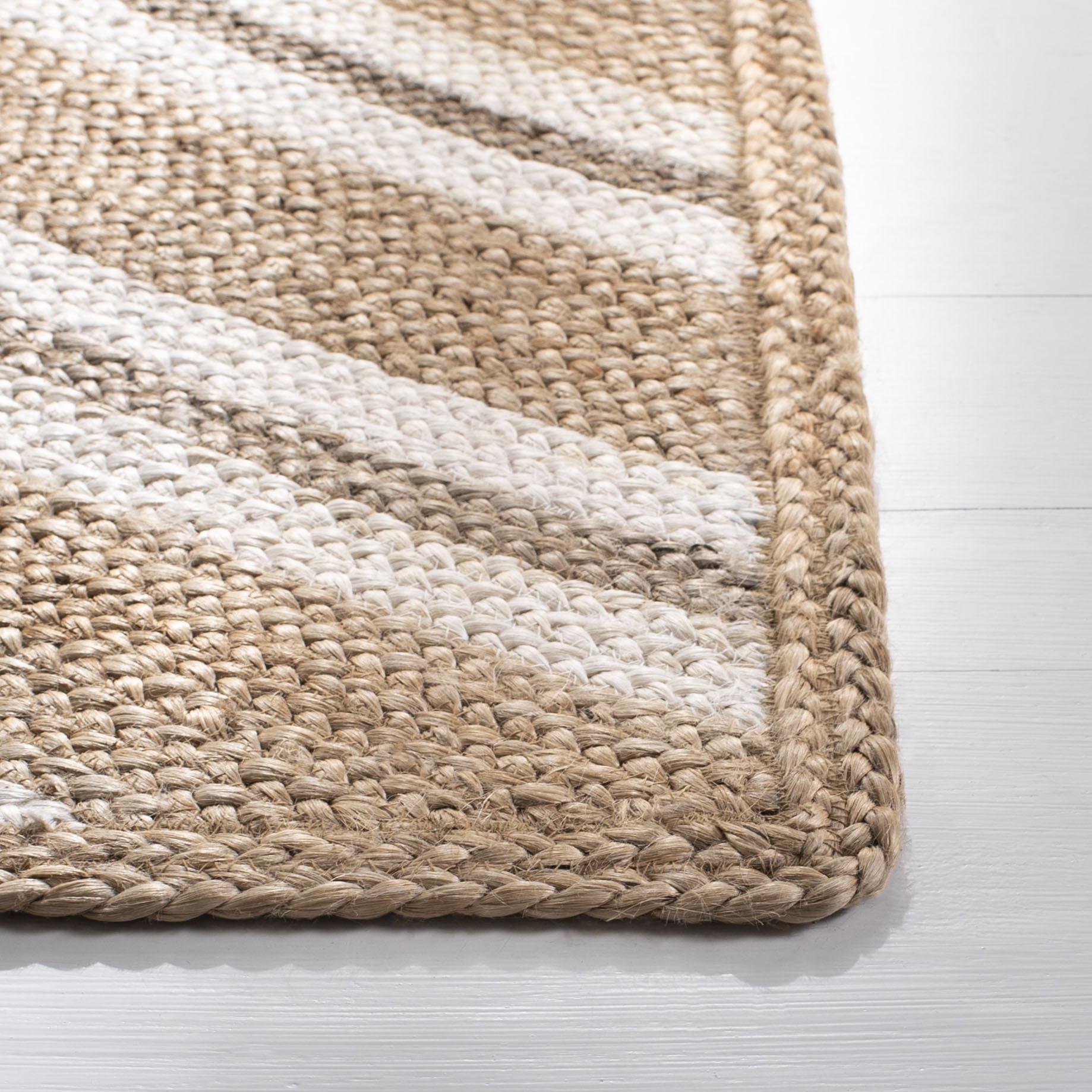 SAFAVIEH Natural Fiber Dudley Geometric Area Rug, Natural/Ivory, 6' x 9'