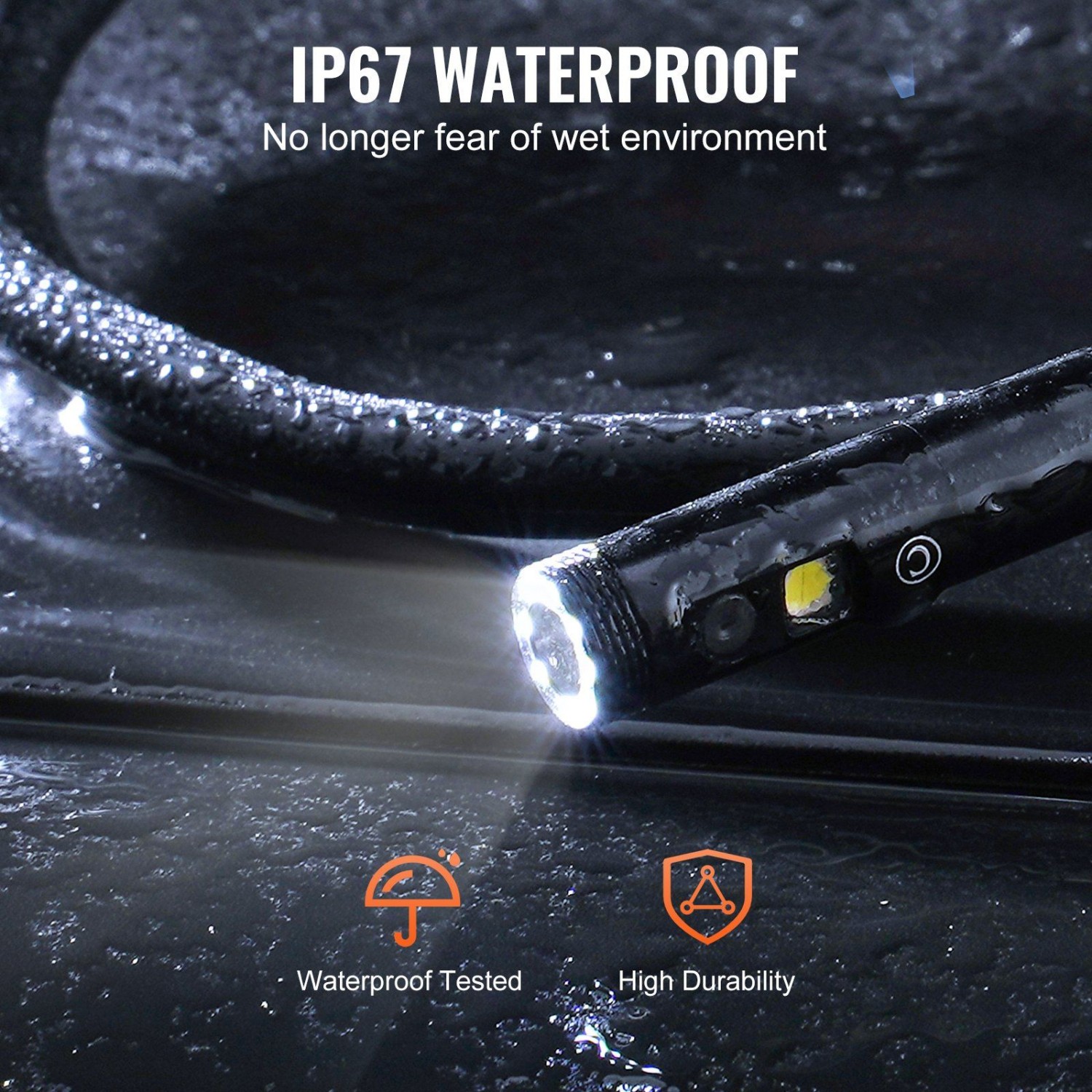 Endoscope Camera with Lights Triple Lens Borescope 49.2FT Cable 5