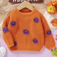 thumbnail image 2 of YDFCWXW Baby Boy Girl Pullover Sweater 3 6 12 18 Months Knit Clothes Unisex Toddler 2T 3T 4T Fall Winter Warm Long Sleeve Tops (Orange, 9-12 Years), 2 of 8