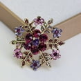thumbnail image 6 of Jiaroswwei Fashion Women Snowflake Floral Circle Rhinestone Brooch Pin Christmas Jewelry, 6 of 8