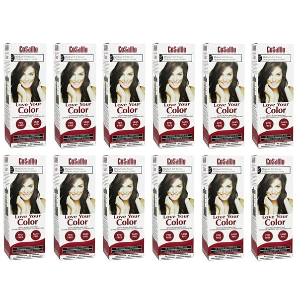 CoSaMo - Love Your Color Non-Permanent Hair Color 777 Medium Ash Brown - 3  Oz (Pack of 12) 