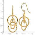 thumbnail image 3 of 14K Yellow Gold Polished Circles Dangle Earrings, 3 of 7