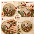thumbnail image 7 of 2026 Holiday Pearl Art Hanging Wreath Kit | Luxury Flocked Canvas with Scratch-Resistant Non-Fading Pearl Beads DIY Handmade Seasonal Decor Spring Butterfly Garden, 7 of 7