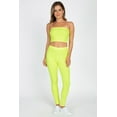 thumbnail image 6 of Women High Waist Neon Yellow Full Length Leggings, 6 of 9