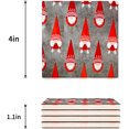 thumbnail image 3 of FMSHPON Merry Christmas Santa Claus Set of 6 Coaster for Drinks, Absorbent Ceramic Stone Coasters Cup Mat with Cork Base for Home Kitchen Room Coffee Table Bar Decor, 3 of 4