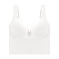 thumbnail image 5 of Zunfeo Bras for Women- Beauty Back Bralette Wire Free Longline Bra Push-up Underwear White XL, 5 of 5
