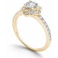 thumbnail image 2 of 1-1/4 Carat T.W. Diamond Flower-Shape Single Halo 14kt Yellow Gold Engagement Ring, 2 of 5
