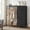 Black Wood Grain Print, variant on EDX 44"H Dresser with Hanging Rack, 4 Drawers Small Closet for Bedroom, Can be assembled by flipping left and righte Clothes Rack, Sturdy Frame, White