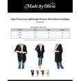 thumbnail image 2 of Made by Olivia Women's Casual Loose Open Front Kimono Short Sleeve Cardigan Sweater, 2 of 5