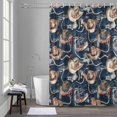thumbnail image 4 of Shower Curtain, Western Farmhouse Waterproof Fabric Bathroom Shower Curtains Set with Hooks,72 X 72 Inch Long, Vintage Cowboy Hat Bule, 4 of 9