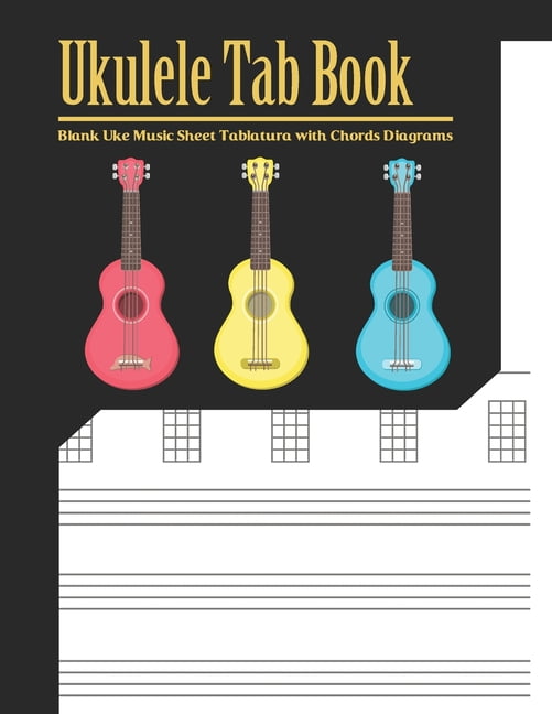 Ukulele Tab Book Blank Uke Music Sheet Tablature Composition and