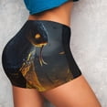 thumbnail image 4 of Xecao Glowing Snake Dark Forest Print Workout Shorts for Women Soft Smooth Gym Yoga Scrunch Active Tennis Workout Running Shorts-Medium, 4 of 8