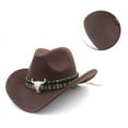thumbnail image 2 of Ethnic Style Western Cowboy Hat Women's Wool Hat Jazz Hat, 2 of 6