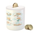 thumbnail image 3 of Astrology Piggy Bank, Zodiac Sign with Colorful Sleeping Characters Design Print, Ceramic Coin Bank Money Box for Cash Saving, 3.6" X 3.2", Multicolor, by Ambesonne, 3 of 4