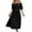 Black, variant on IROINNID Wedding Guest Dresses for Women Homecoming Party High Waist Color Short Sleeve Off-The Shoulder Dress Elegant Formal Dress,Navy