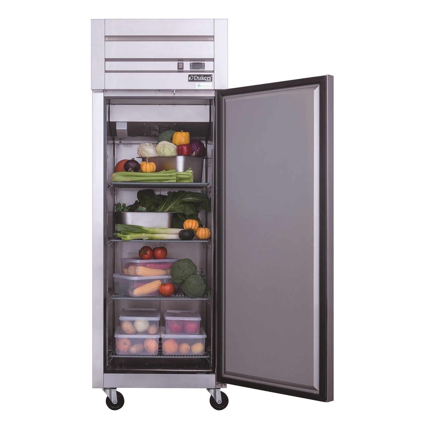 Dukers D28AF 27" Single Door Top Mount Commercial Freezer in Stainless Steel