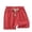 Red, variant on Unisex Kids Cotton Casual Shorts, Drawstring Elastic Waist Solid‑Color Thin Summer Beach Sports Shorts for Boys Girls 2‑12 Years Old
