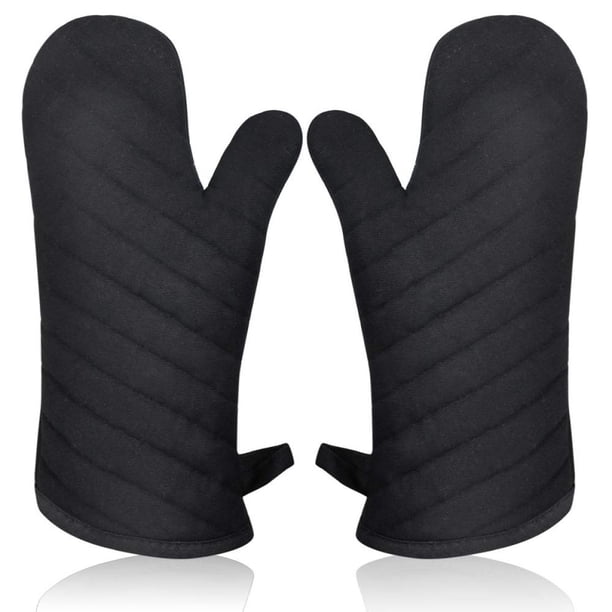 Guante acolchado para cocinar y hornear de forma segura, resistente al calor hasta 500 grados, diseño de sarga antideslizante que garantiza el agarre de los utensilios de cocina, guante de horno