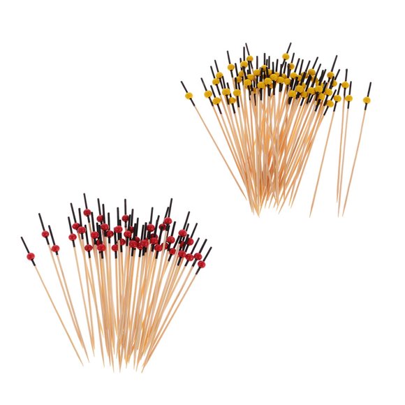 200 Selecciones De Cóctel De Bambú Yotijar Suministro De Color Amarillo Rojo