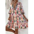 thumbnail image 4 of FOLUNSI Boho V-Neck Mini Dress: Vibrant Artistry, Free Spirit Style, 4 of 8