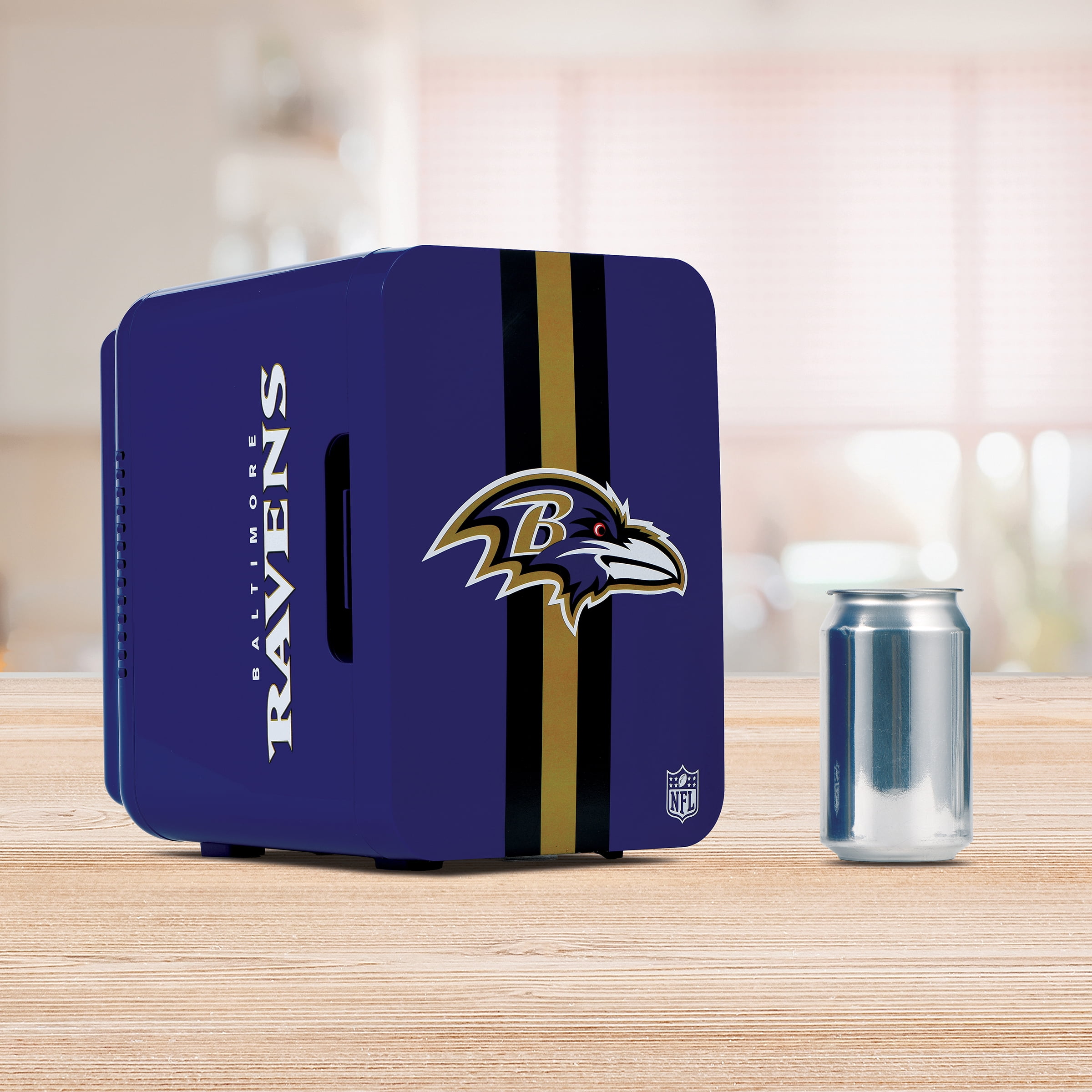 NFL Baltimore Ravens Mini Fridge, Purple, 4L, 6 Cans