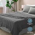 thumbnail image 6 of Bare Home 25 lbs Weighted Blanket for Adults - 80" x 87" - 210tc Twill Cotton, Gray, 6 of 10