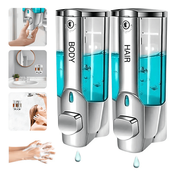 Dispensador De Jabón Líquido Champú Shampoo Jabón Antibacterial Pared Desinfectante Xtellar transparente