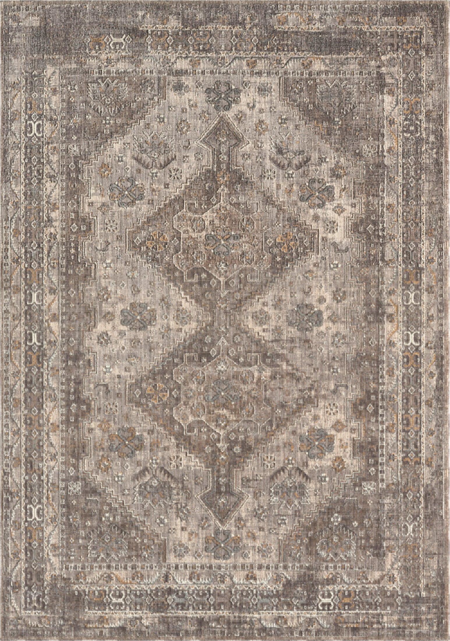 United Weavers Utopia Chester Oriental Border Accent Rug, Grey, 1'10" x 3'