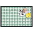 thumbnail image 2 of PinPix 28x18 Custom Cork Bulletin Board Green - White Diamond Poster Board Has a Fabric Style Canvas Finish, Framed in Green - White Diamond, by ArtToFrames (PinPix-330), 2 of 6