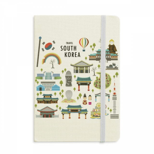 Travelling in South Korea Notebook Official Fabric Hard Cover Classic Journal Diary