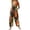 Multicolor, variant on Halloween Jumpsuits for Women Baggy Pumpkin Print Cotton Linen Casual Sleeveless with Pockets