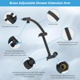 thumbnail image 4 of Hibbent All Metal Rain Shower Head, 10'' High Pressure Rainfall Showerhead with 16" Shower Head Extension Arm, Brass Adjustable Shower Arm Extender, Waterfall Fixed Showerheads, Oil Rubbed Bronze, 4 of 7