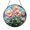 Acrylic 3.5 Inch, variant on Pink Blooming Wildflowers and Clouds Stained Glass Style Round Window Suncatcher Decor, Soft Landscape Art Gift