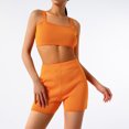 thumbnail image 3 of Gupgi Ensemble Tricoté 2 Pcs pour Femmes, Haut Court Sans Manches en Crochet et Short, 3 of 9