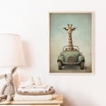 thumbnail image 4 of Giraffe Nursery Art, Animal in Car Print, Safari Nursery Decor, Safari Animal Boys Room Art, Car Nursery Art Print, Printable Kids Wall Art, 4 of 5